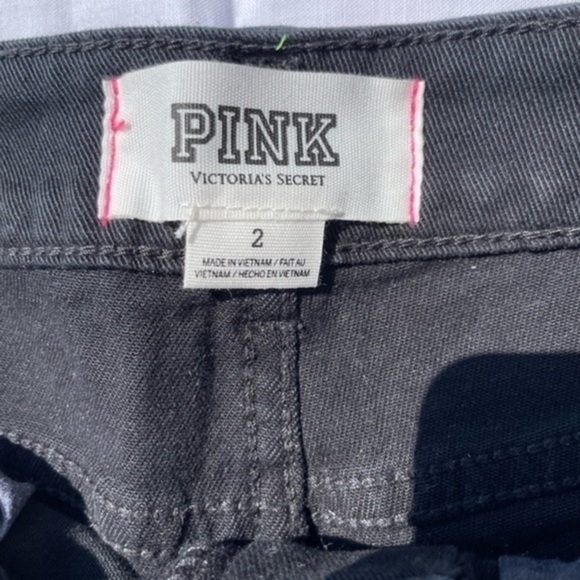 Black Jean Shorts With Raw Hem & Light Distressing - Picture 4 of 6